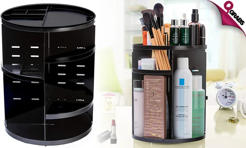 360-Degree Rotation Cosmetic Organizer!